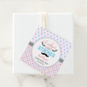 Étiquettes Cadeau "Lashes Ou Staches" Parti Moderne De Révélation De (En situation)