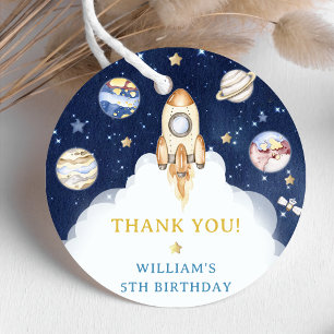 Étiquettes Cadeau L'astronaute Espace extra-atmosphérique Anniversai