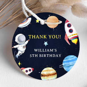 Étiquettes Cadeau L'astronaute Espace extra-atmosphérique Anniversai