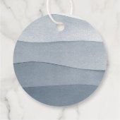 Étiquettes Cadeau Lavage à l'aquarelle nuances de bleu (Dos)