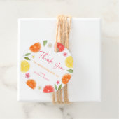 Étiquettes Cadeau Lavage de mariage Citron Orange Floral Citrus (En situation)