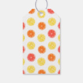 Étiquettes-cadeau Lavage de mariage floral de citron orange Citrus (Dos)