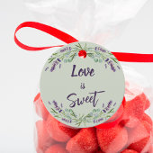 Étiquettes Cadeau Lavande sauge vert amour est Sweet mariage faveur