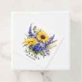 Étiquettes Cadeau Lavande violette avec Mariage de tournesol (En situation)