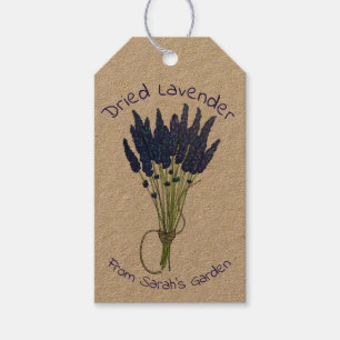 Étiquettes-cadeau Lavandula séché Lavender Bunch du Jardin de