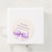 Étiquettes Cadeau Lavender bow ivory DIY write by hand birthday (En situation)