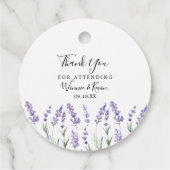 Étiquettes Cadeau Lavender Floral (Dos)