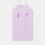 Étiquettes-cadeau Lavender moderne Motif rose rayures (Dos)