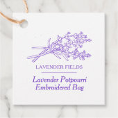 Étiquettes Cadeau Lavender potpourri code-barres produit et code QR (Devant)