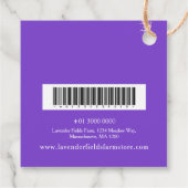 Étiquettes Cadeau Lavender potpourri produit barcode balise swing (Dos)