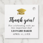 Étiquettes Cadeau L'aventure commence l'obtention du diplôme (Dos)