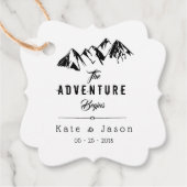 Étiquettes Cadeau L'aventure commence par un mariage rustique (Devant)