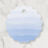 Étiquettes Cadeau Laver Dégradé Teinture Bleue Mariage (Dos)