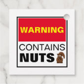 Étiquettes Cadeau L'AVERTISSEMENT contient des noix (Dos)