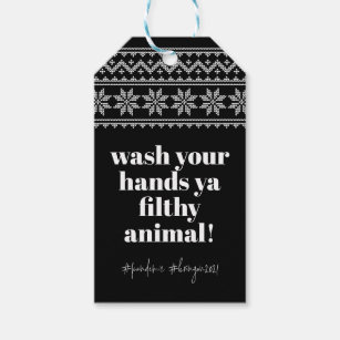 Étiquettes-cadeau Lavez-vous les mains 2020 Funny Humour Sweater Sti
