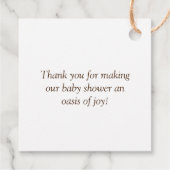 Étiquettes Cadeau Le Baby shower chic du désert (Dos)