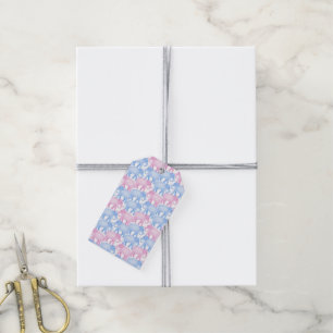 Étiquettes-cadeau Le baby shower ou le genre d'éléphants indiquent