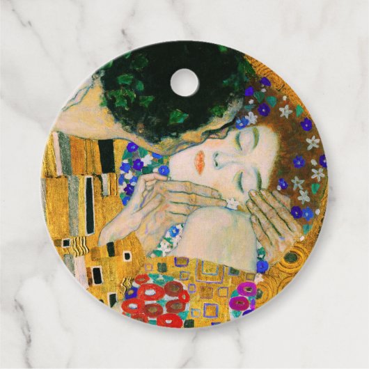 Étiquettes Cadeau Le baiser de Gustav Klimt (Devant)
