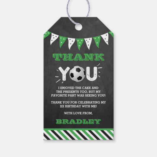 Étiquettes-cadeau Le Big One | Football 1er anniversaire (Devant)