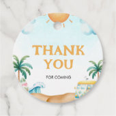 Étiquettes Cadeau Le Big One, Surf anniversaire (Devant)