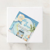 Étiquettes Cadeau Le Big One Surfing Retro Première fête d'anniversa (En situation)