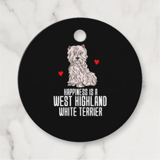 Étiquettes Cadeau Le Bonheur Est Un Terrier Blanc West Highland