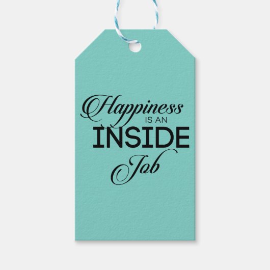 Étiquettes-cadeau Le Bonheur Est Un Travail Intérieur (Devant)