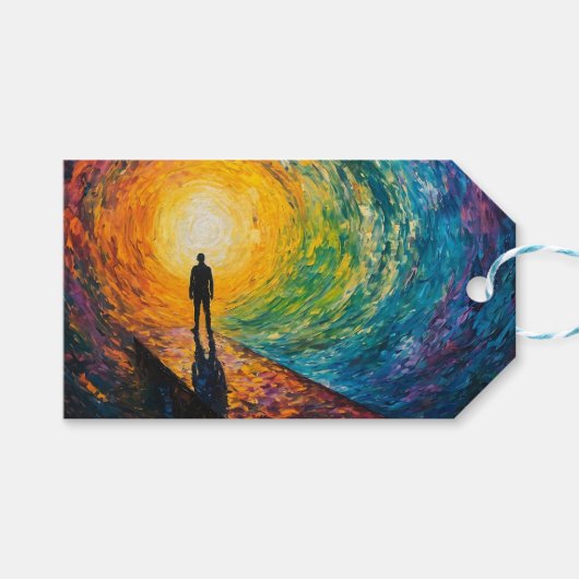 Étiquettes-cadeau Le bord de la dimension (Devant (Horizontal))