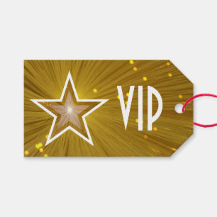 Étiquettes-cadeau Le cadeau blanc des textes de l'impression VIP