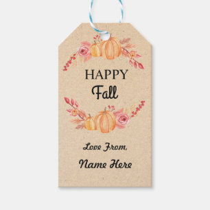 Étiquettes-cadeau Le cadeau heureux de festival de récolte d'automn