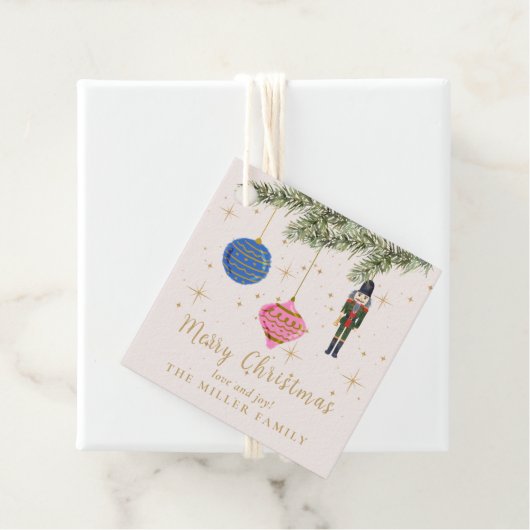 Étiquettes Cadeau Le Casse-Noix, rose (En situation)