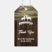 Étiquettes-cadeau Le Cerf Occidental La chasse est sur le Mariage (Devant)