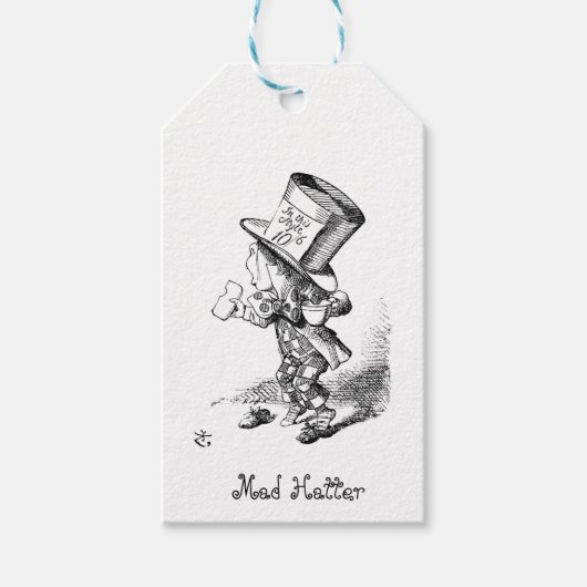 Étiquettes-cadeau Le Chapelier Fou (Devant)