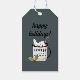 Étiquettes-cadeau Le chocolat chaud de Happy Holiday