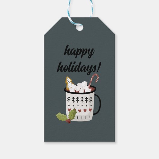 Étiquettes-cadeau Le chocolat chaud de Happy Holiday (Devant)