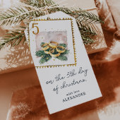 Étiquettes-cadeau Le cinquième jour de Noël