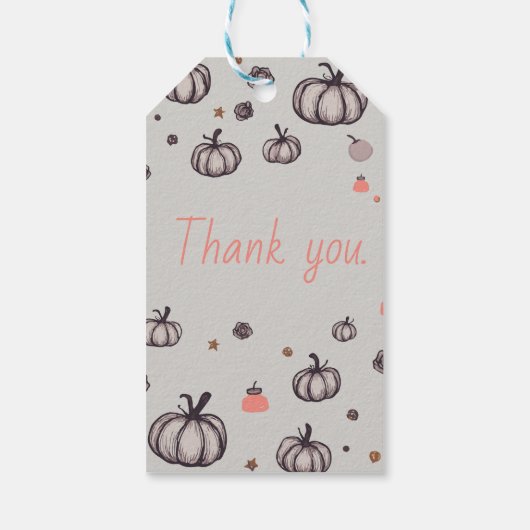 Étiquettes-cadeau Le Citrouille rustique (Dos)