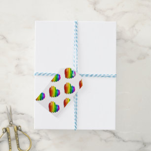 Étiquettes-cadeau Le cœur sculptural tridimensionnel de SlipperyJoe