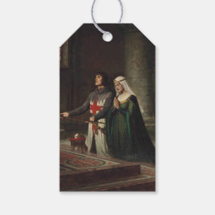 Étiquettes-cadeau Le Dédicace (Chevalier Médiéval et sa Dame)