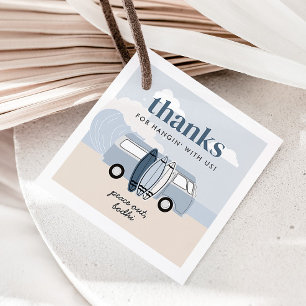 Étiquettes Cadeau Le grand Surf de plage des garçons à l'anniversair