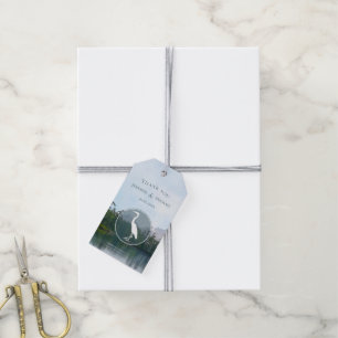 Étiquettes-cadeau Le lac dans les montagnes les amoureux de la natur