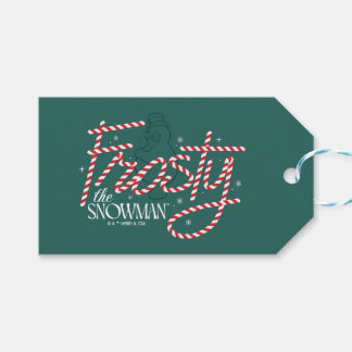Étiquettes-cadeau Le logo du Sucre de canne Snowman Frosty