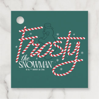 Étiquettes Cadeau Le logo du Sucre de canne Snowman Frosty