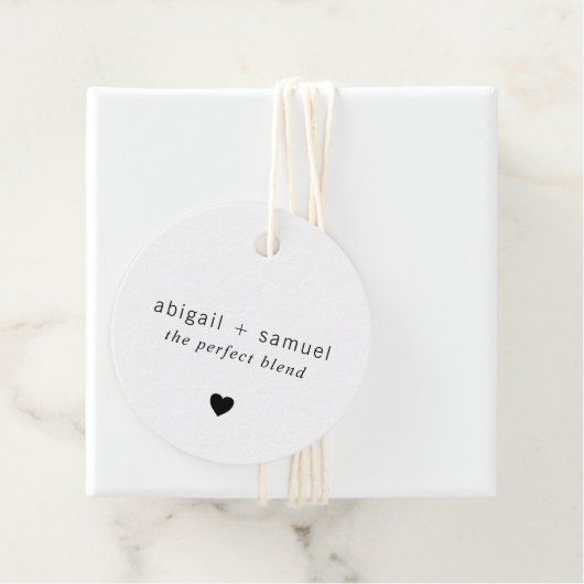 Étiquettes Cadeau Le mariage parfait entre le Mariage moderne noir e (En situation)