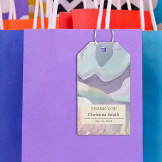 Étiquettes-cadeau Le Merci de retraite Abstrait contemporain privilé