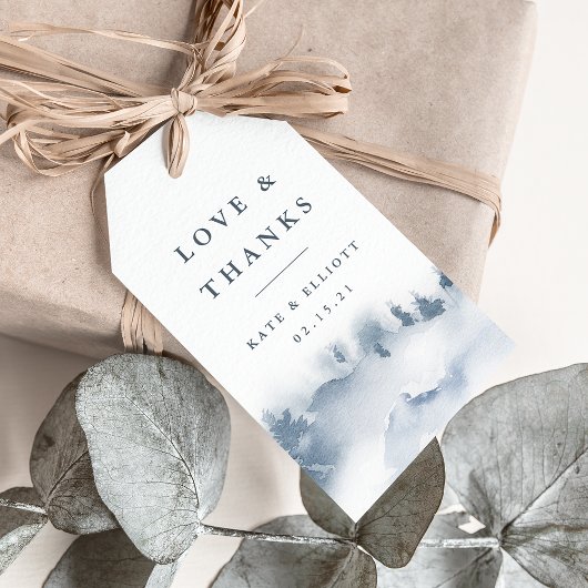 Étiquettes-cadeau Le Merci Mariage à enneigement privilégie