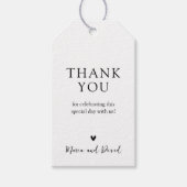 Étiquettes-cadeau Le Merci Mariage moderne minimaliste privilégie (Devant)