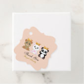 Étiquettes Cadeau Le mignon roi ours Merci (En situation)