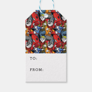Étiquettes-cadeau Le motif   de scooter de chats et de chiens