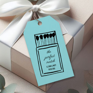 Étiquettes-cadeau Le Parfait Match Doodle Matchbook Wedding Favor